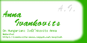 anna ivankovits business card